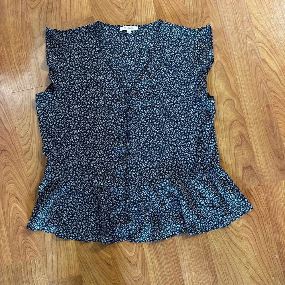 Floral Blue Women's Top